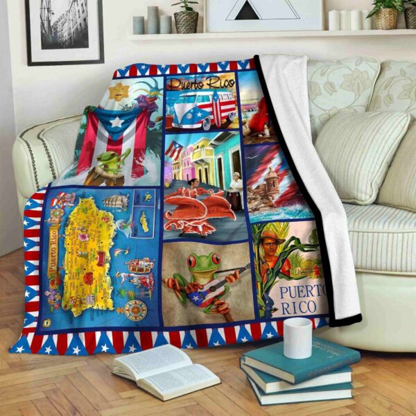 Puerto Rico Fleece Blanket Sherpa Blanket