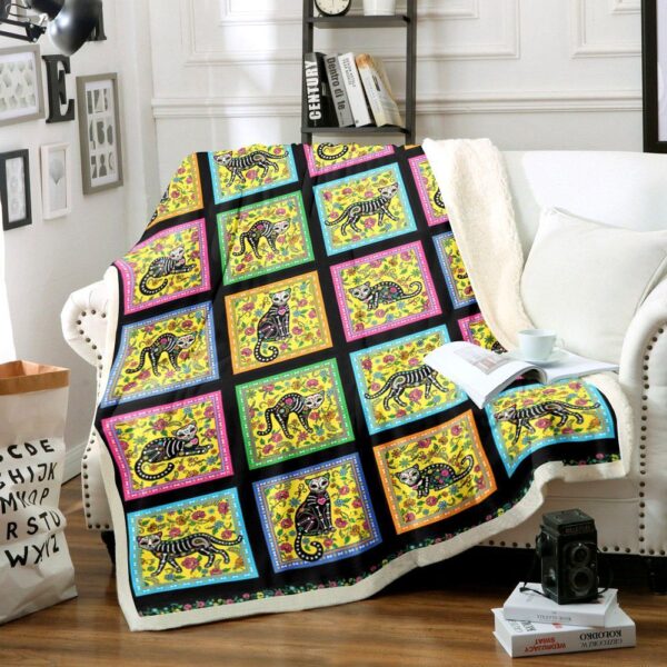 Cat Fleece Blanket Sherpa Blanket