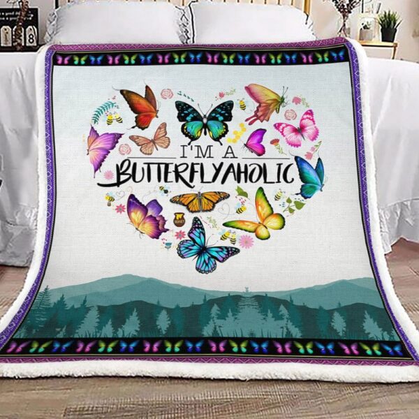 I Am A Butterfly Fleece Blanket Sherpa Blanket