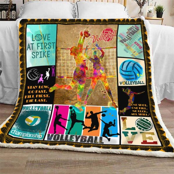 Volleyball Fleece Blanket Sherpa Blanket