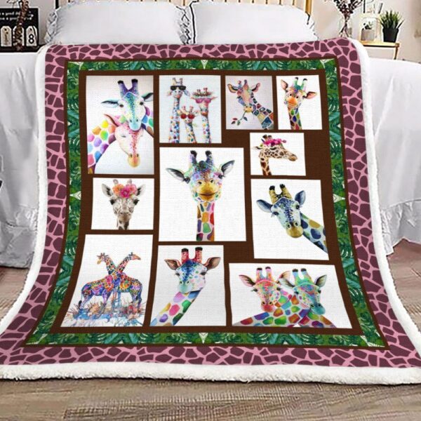 Giraffe Fleece Blanket Sherpa Blanket