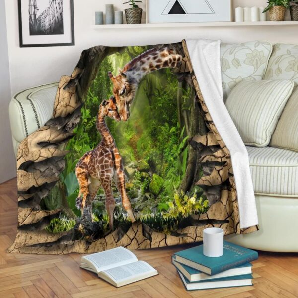 Crack Giraffe Fleece Blanket Sherpa Blanket