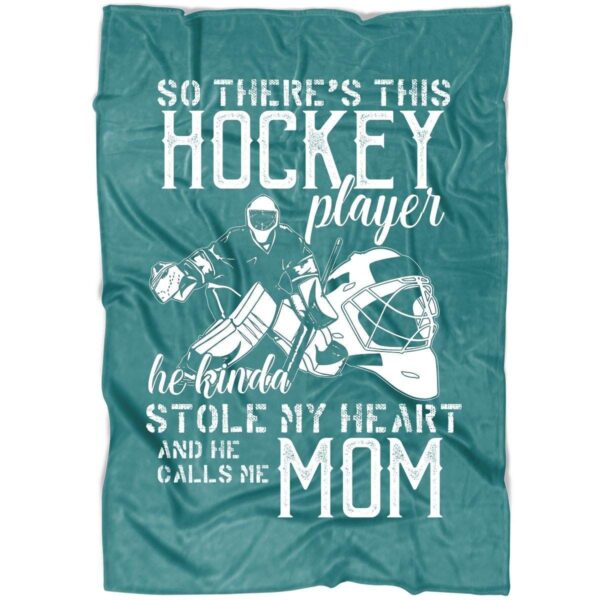 This Hockey Player Fleece Blanket Sherpa Blanket