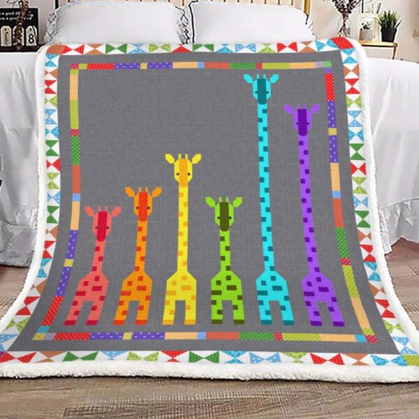 Giraffe Fleece Blanket Sherpa Blanket