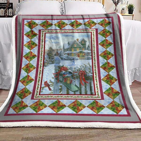 Snowman Christmas Fleece Blanket Sherpa Blanket