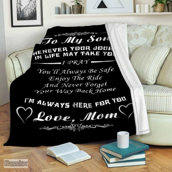 To My Son Fleece Blanket Sherpa Blanket