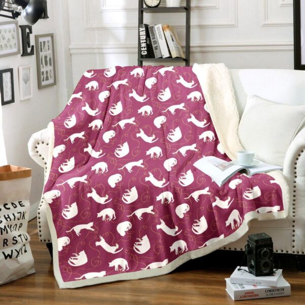 Cat Fleece Blanket Sherpa Blanket