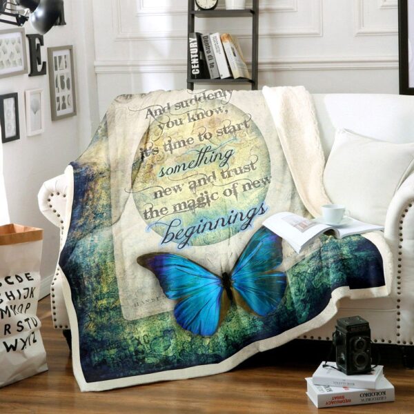 Butterfly Fleece Blanket Sherpa Blanket