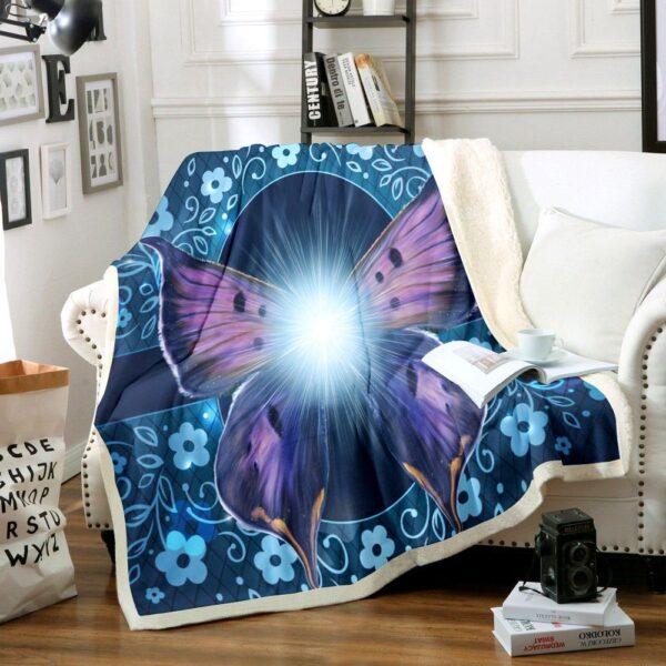 Butterfly Fleece Blanket Sherpa Blanket