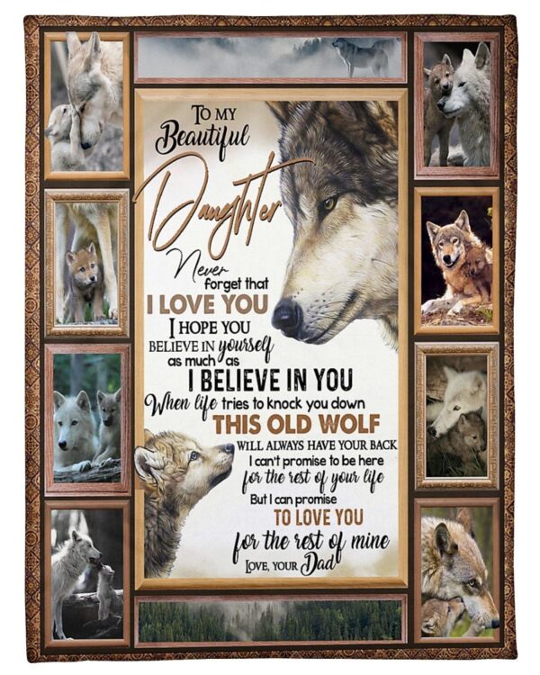 Dad To Daughter Never Forget Fleece Blanket Sherpa Blanket