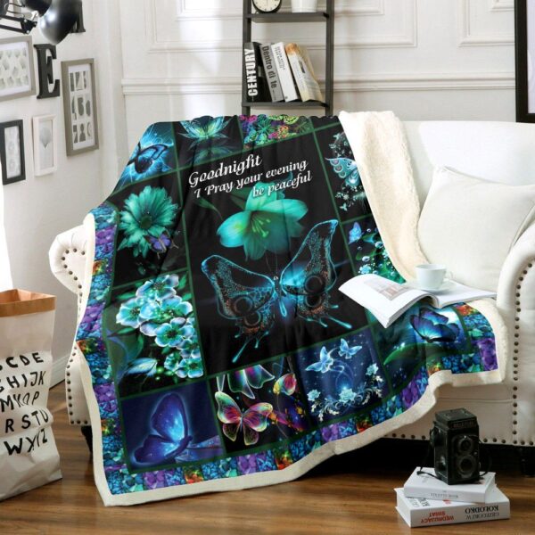 Butterfly Fleece Blanket Sherpa Blanket