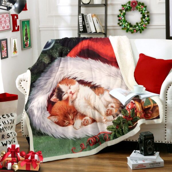 Cat Fleece Blanket Sherpa Blanket
