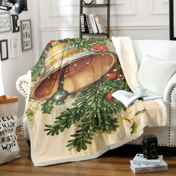 Christmas Bells Fleece Blanket Sherpa Blanket