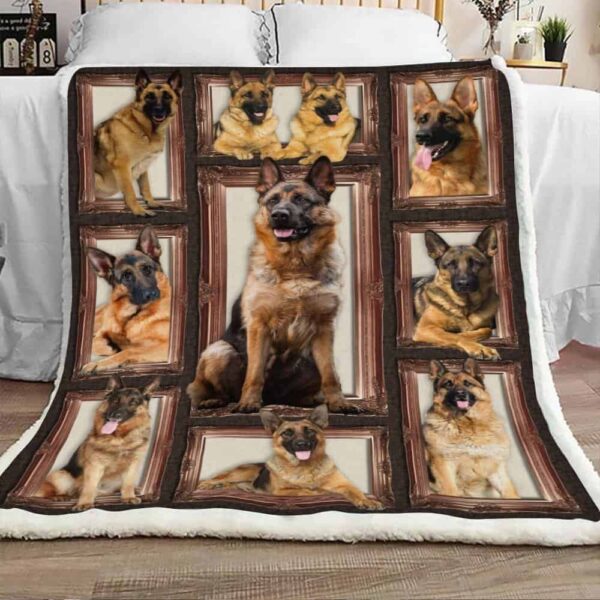 German Shepherd Fleece Blanket Sherpa Blanket