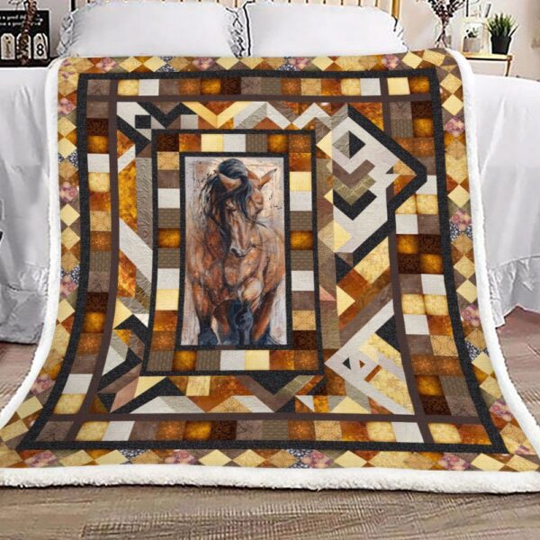 Horse Fleece Blanket Sherpa Blanket