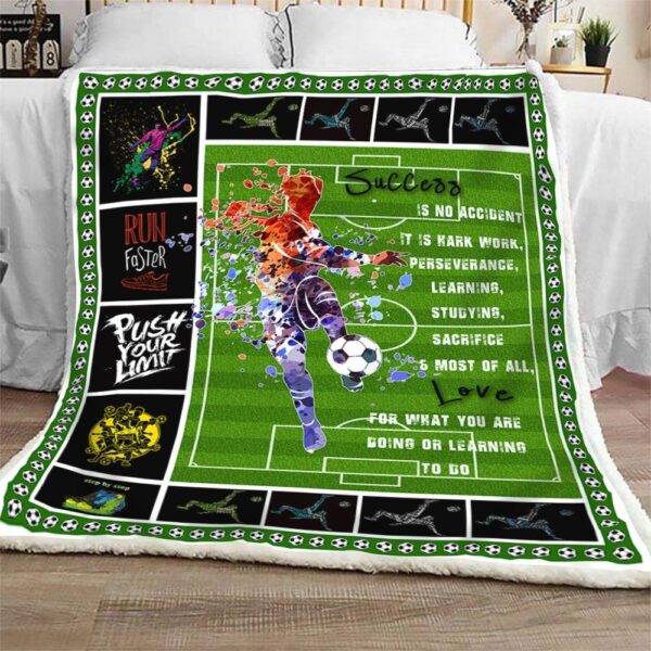 Soccer Fleece Blanket Sherpa Blanket