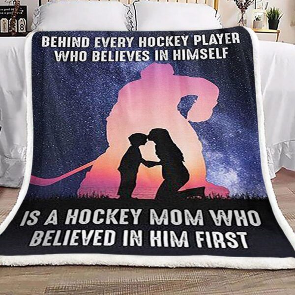 Hockey Mom Fleece Blanket Sherpa Blanket