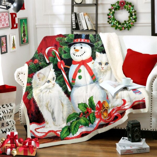 Cat Fleece Blanket Sherpa Blanket
