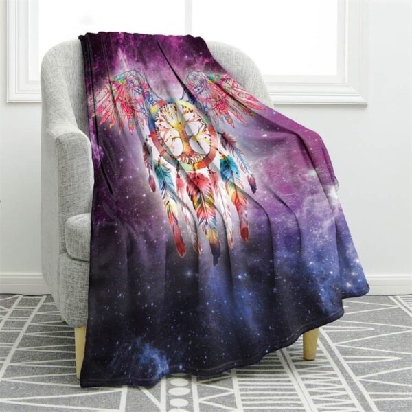 Dreamcatcher Tree Of Life Fleece Blanket Sherpa Blanket
