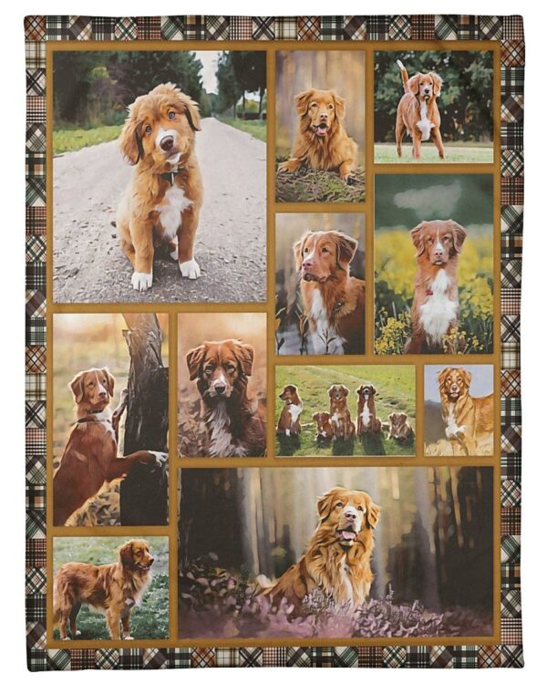 Nova Scotia Duck Tolling Retriever Cute Fleece Blanket Sherpa Blanket