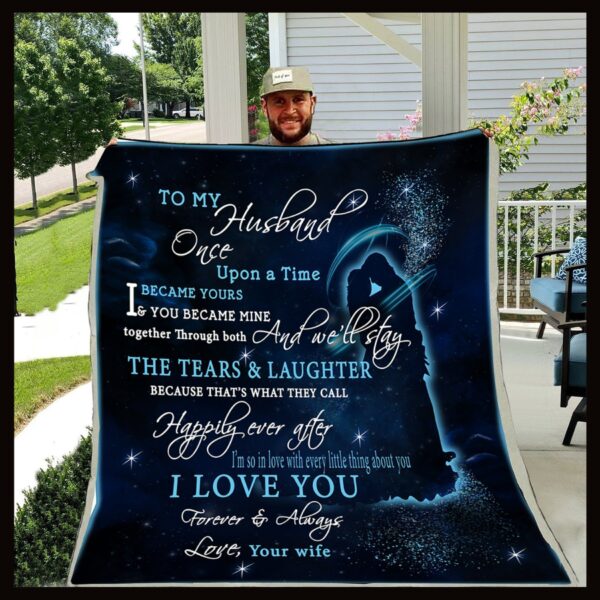 To My Husband Once Upon A Time Fleece Blanket Sherpa Blanket
