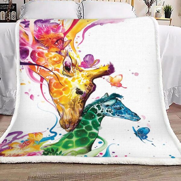 Giraffe Fleece Blanket Sherpa Blanket