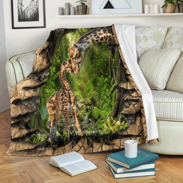 Giraffe Fleece Blanket Sherpa Blanket
