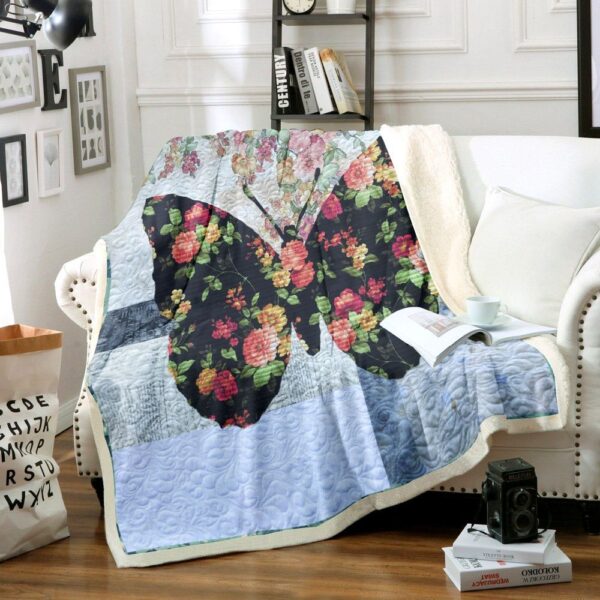 Monarch Butterfly Fleece Blanket Sherpa Blanket