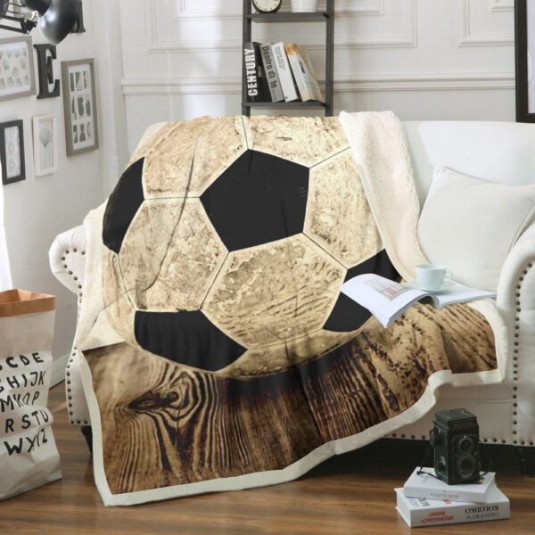 Soccer Fleece Blanket Sherpa Blanket