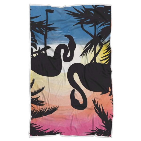 Flamingo Situate Sense Fleece Blanket Sherpa Blanket