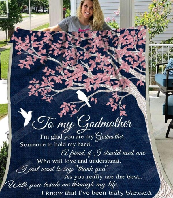 To My Godmother Fleece Blanket Sherpa Blanket
