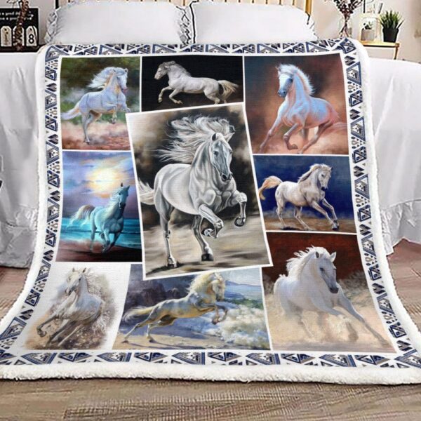 Horse Fleece Blanket Sherpa Blanket