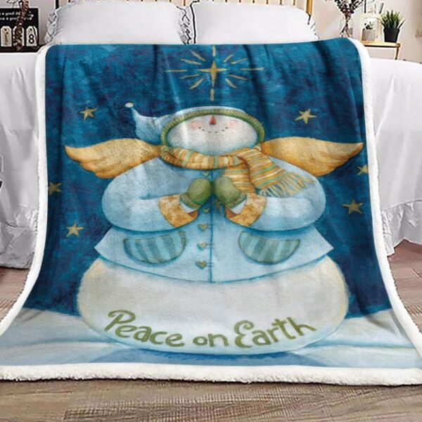 Snowman Fleece Blanket Sherpa Blanket