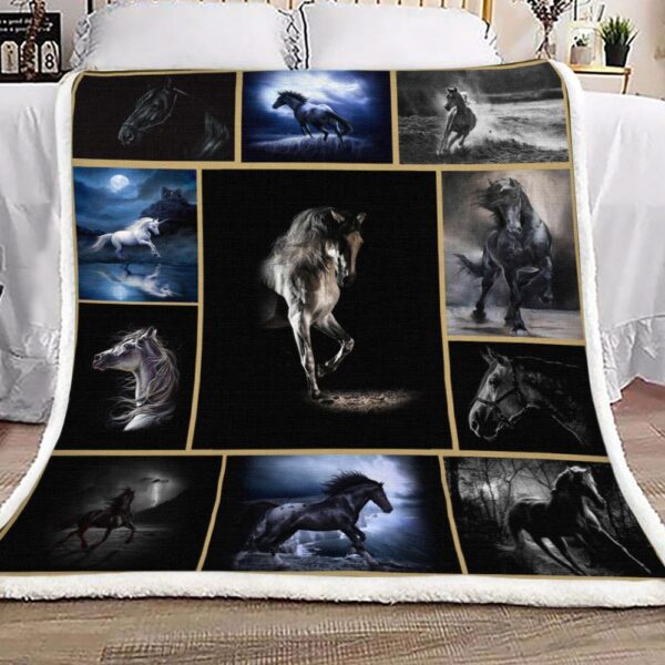 Horse Fleece Blanket Sherpa Blanket