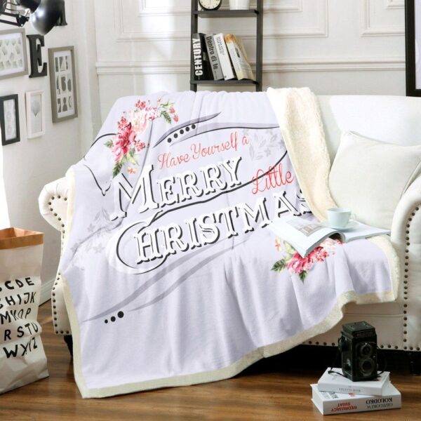 Merry Christmas Fleece Blanket Sherpa Blanket