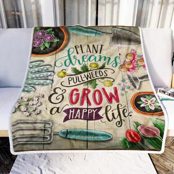 Gardening Plant Dream Fleece Blanket Sherpa Blanket