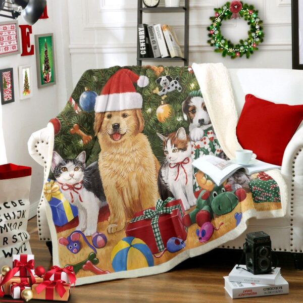 Christmas Party Fleece Blanket Sherpa Blanket