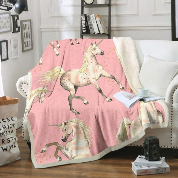 Horse Fleece Blanket Sherpa Blanket