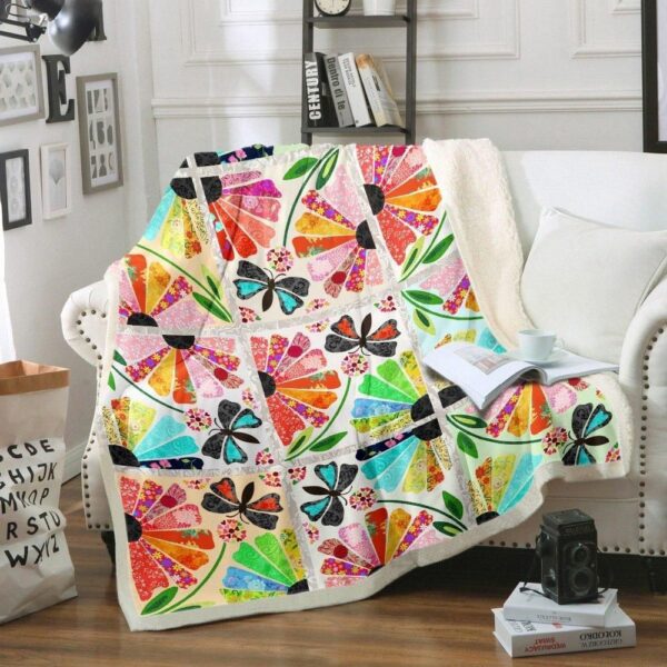 Butterfly Fleece Blanket Sherpa Blanket
