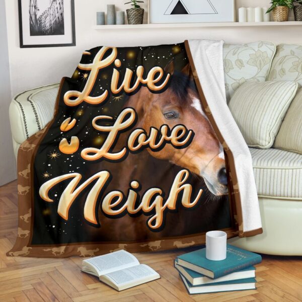 Horse Fleece Blanket Sherpa Blanket