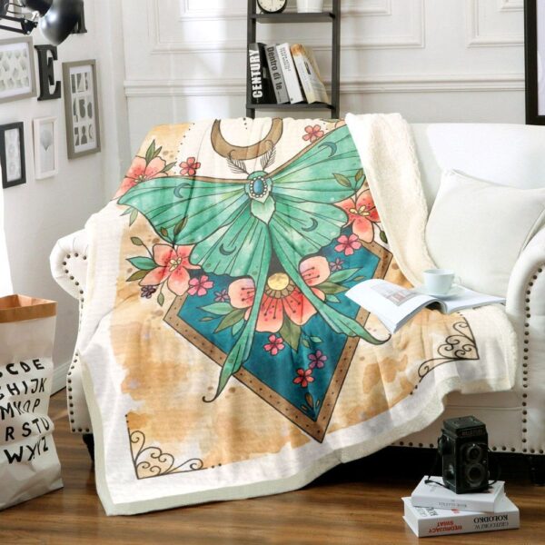 Butterfly Fleece Blanket Sherpa Blanket