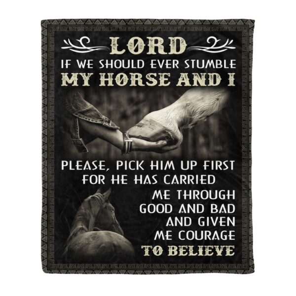Horse Fleece Blanket Sherpa Blanket