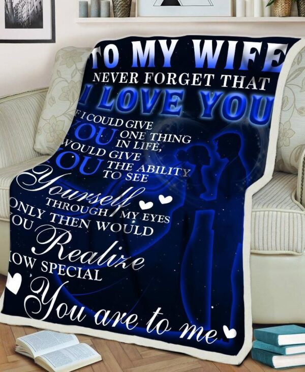 Husband Love Quote You Are To Me Special Gift For Wife Valentine Fleece Blanket Sherpa Blanket