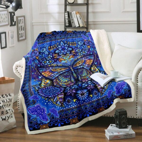Butterfly Fleece Blanket Sherpa Blanket