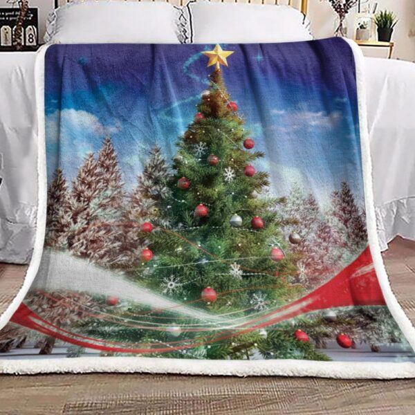 Christmas Tree Fleece Blanket Sherpa Blanket