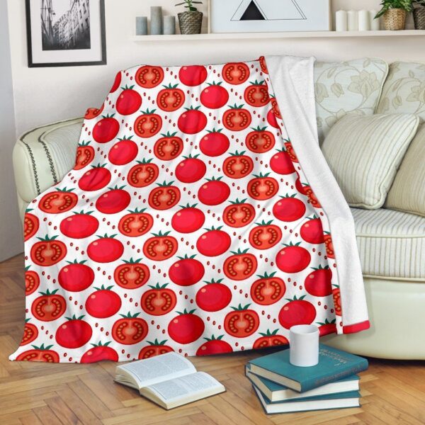 Tomato Pattern Fleece Blanket Sherpa Blanket