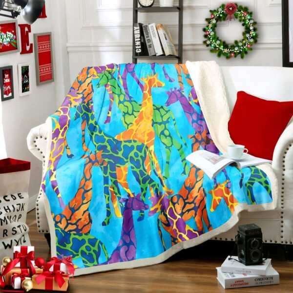 Giraffe Fleece Blanket Sherpa Blanket