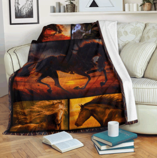 The Fancy Horse Fleece Blanket Sherpa Blanket