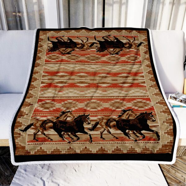 Horse Native Fleece Blanket Sherpa Blanket