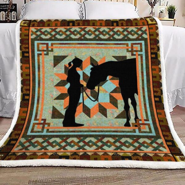 Horse Fleece Blanket Sherpa Blanket